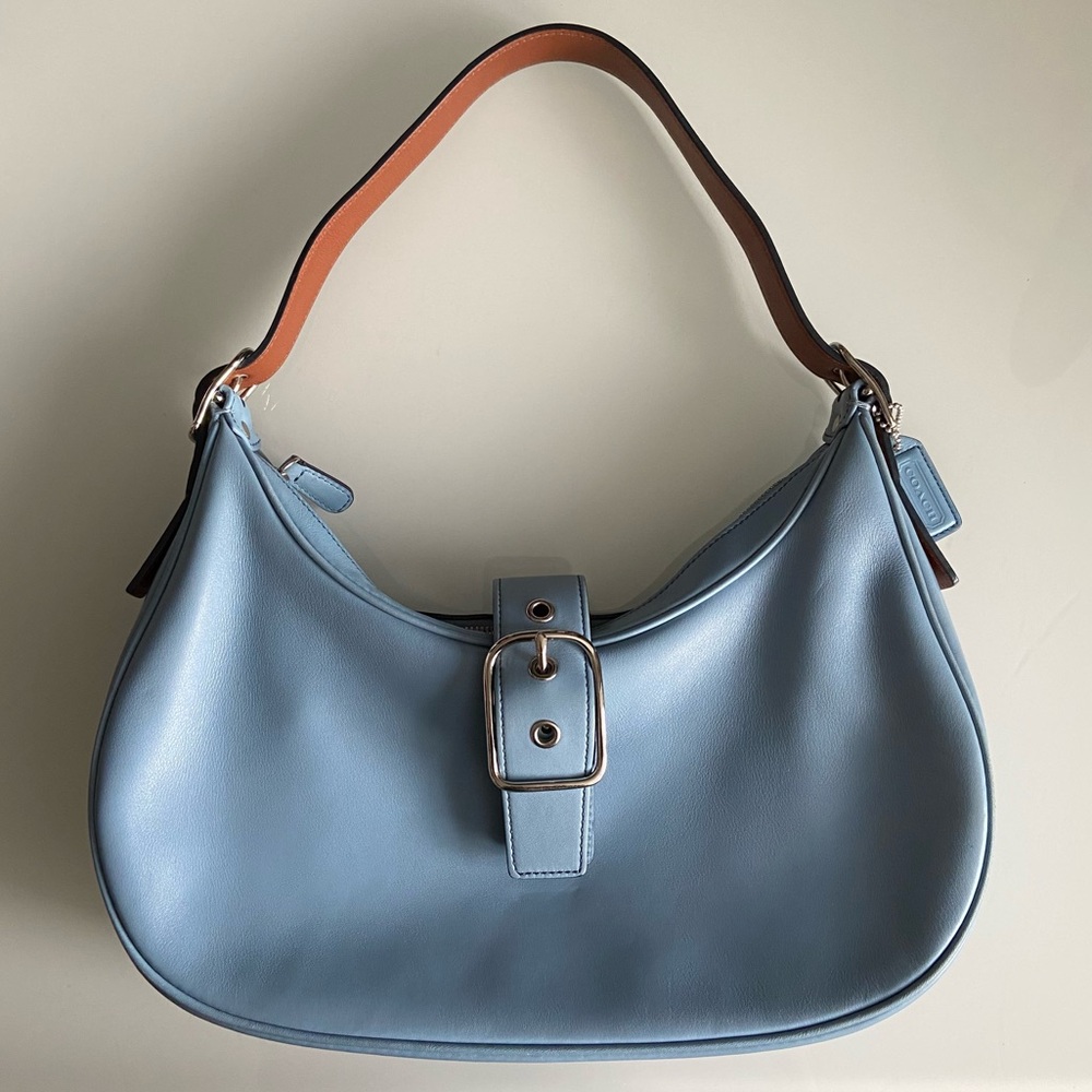 Coach Blue Leather Shoulder Bag
